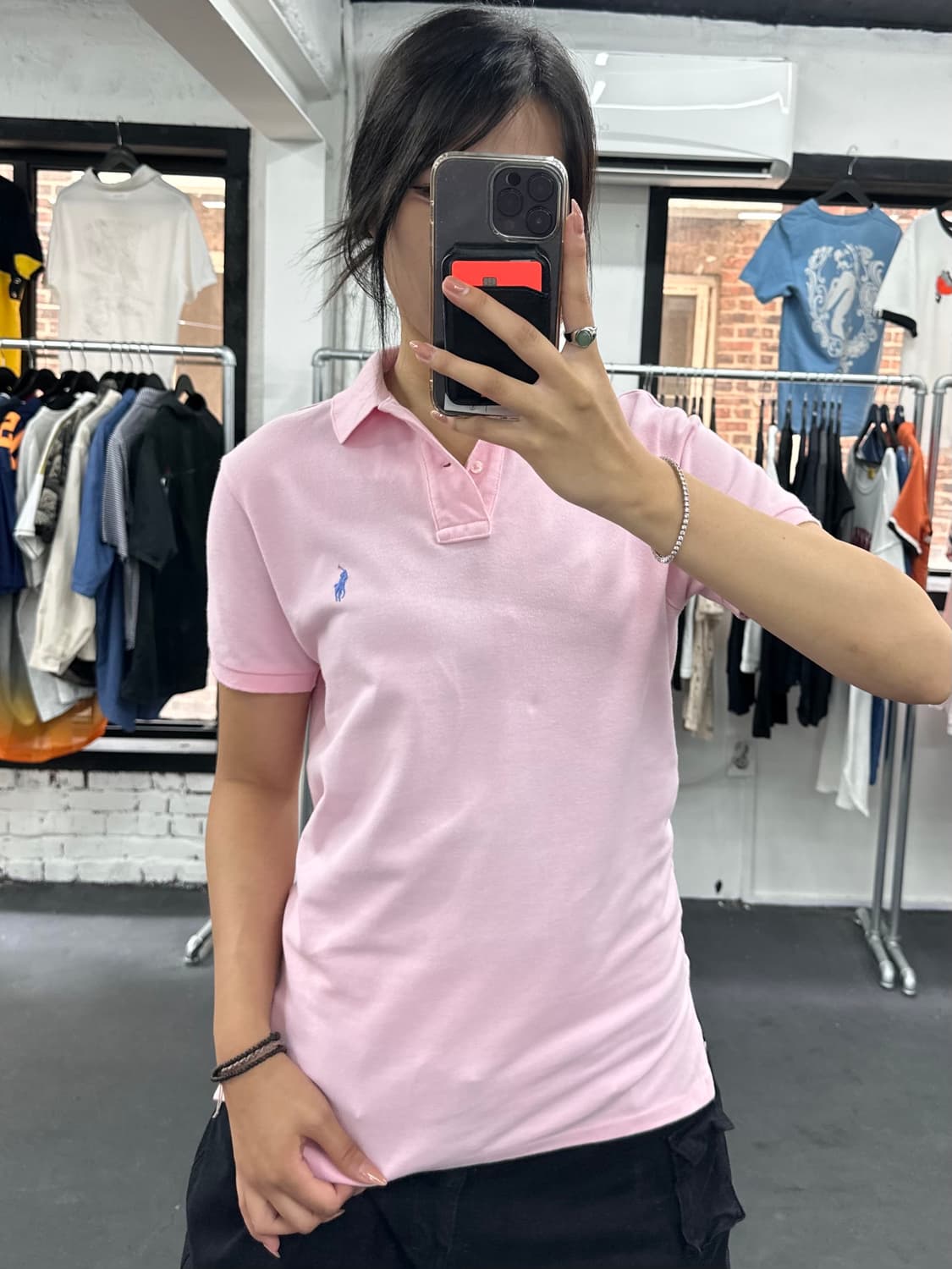 폴로 랄프로렌 핑크 카라 티셔츠 상품이미지3