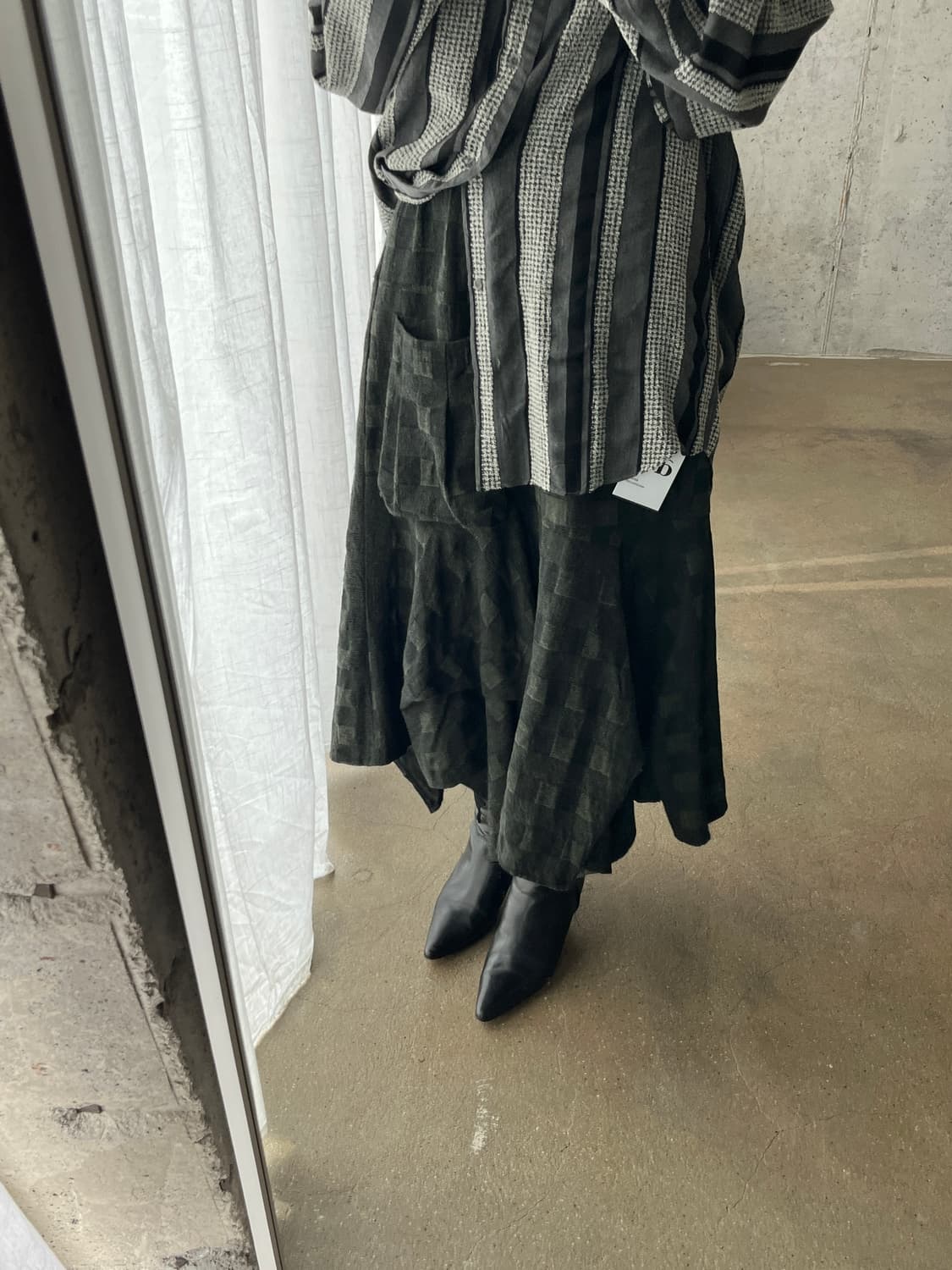 Far Bet 러플 스커트 그린 상품이미지5