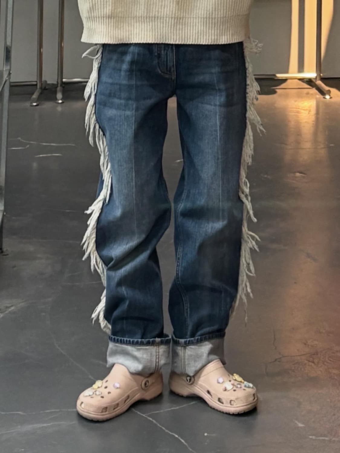 스텔라 매카트니 프린지 디테일 스트레이트 팬츠 A3466 상품이미지1