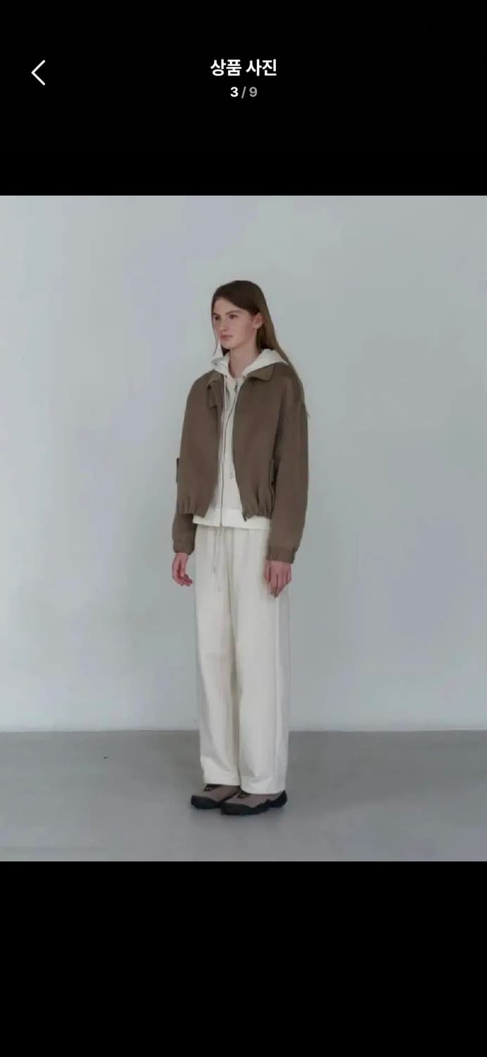 유라고 울 캐시미어 핸드메이드 블루종 자켓 숏코트 점퍼 브라운 FREE 상품이미지3