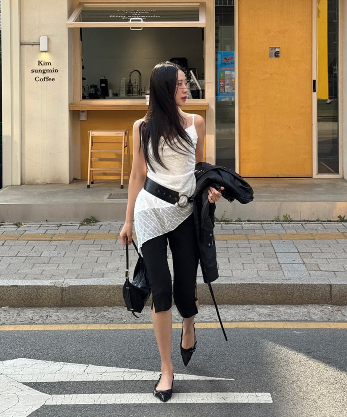 스틸레토 트리플 버클 슬링백 구두 상품이미지3