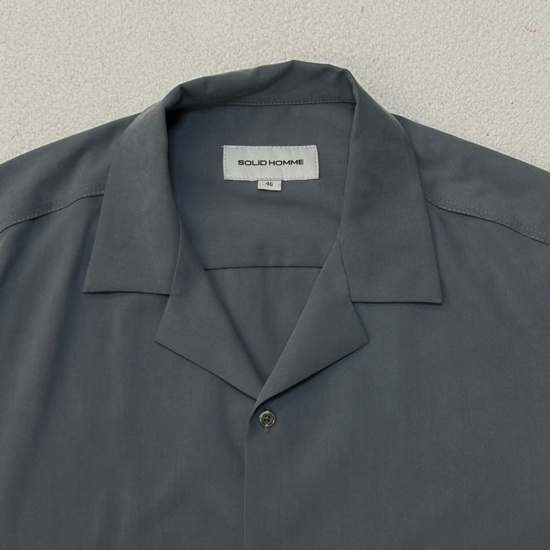 WOOYOUNGMI(솔리드옴므) 그레이블루 반팔 셔츠 46 상품이미지2