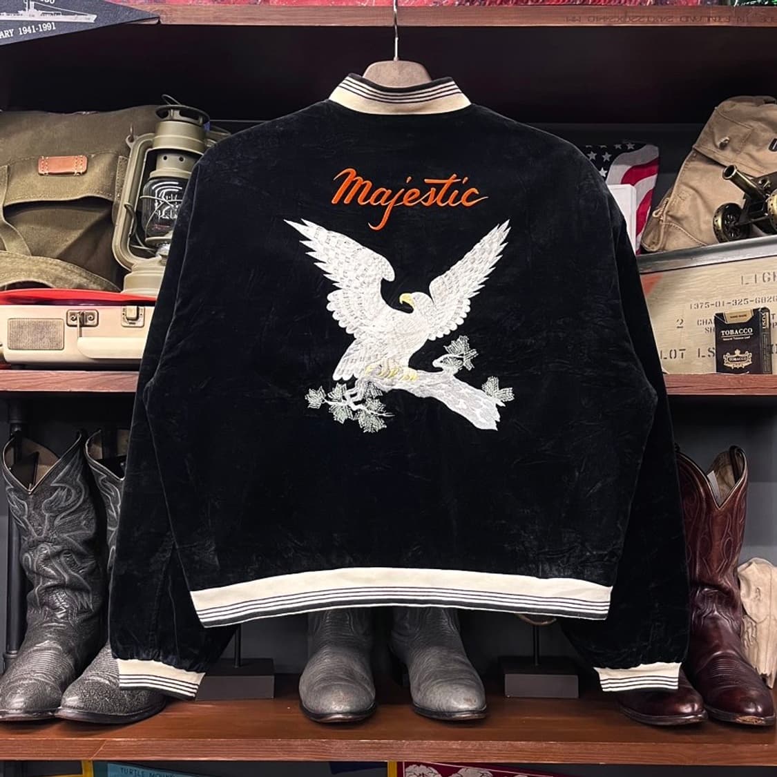 90s yessure 오리엔탈 벨루어 스카잔 수베니어 자켓 N430 상품이미지2