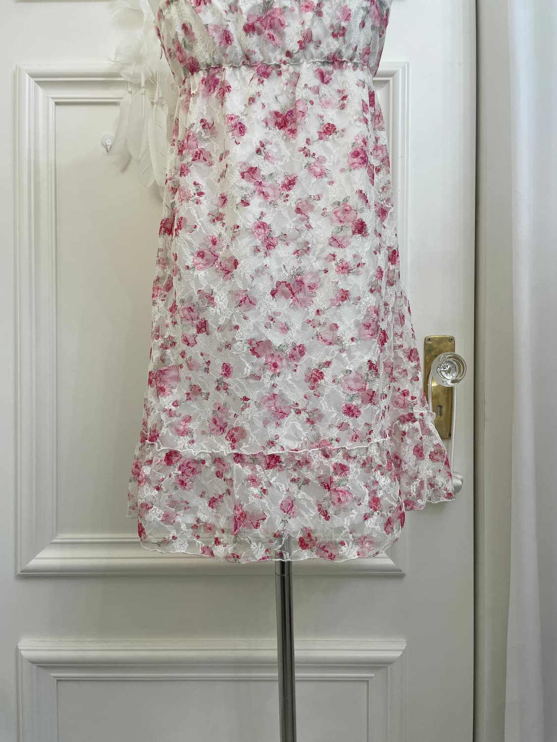 pink flower lace lovely fairy midi opc 상품이미지5