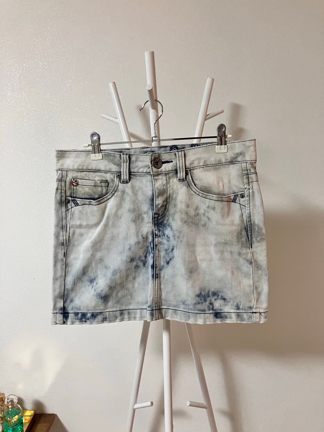 Ask 에스크 애스크 유니언잭 데님 미니스커트 y2k 오네갸루 그런지 상품이미지3