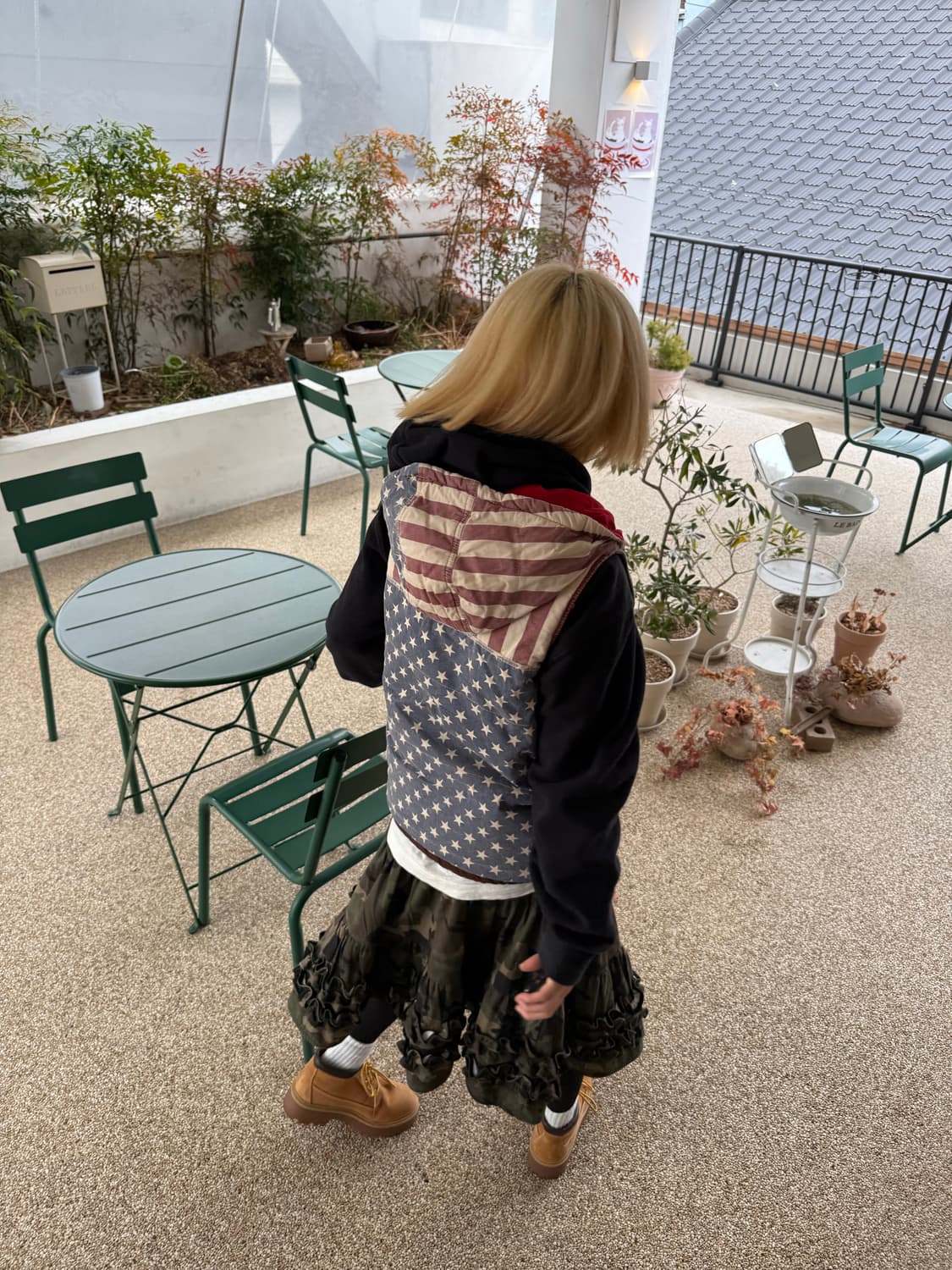 성조기 패딩조끼 상품이미지1