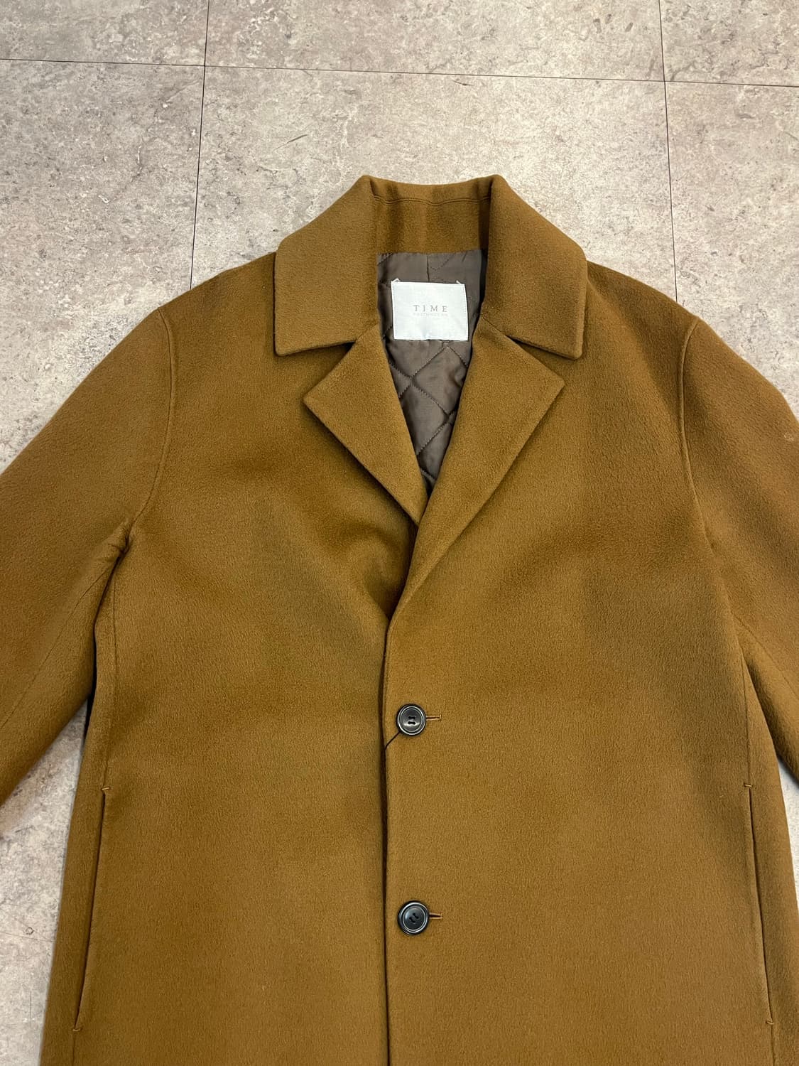 빈티지 울 캐시미어 롱코트 브라운 105 #csz3418 상품이미지4