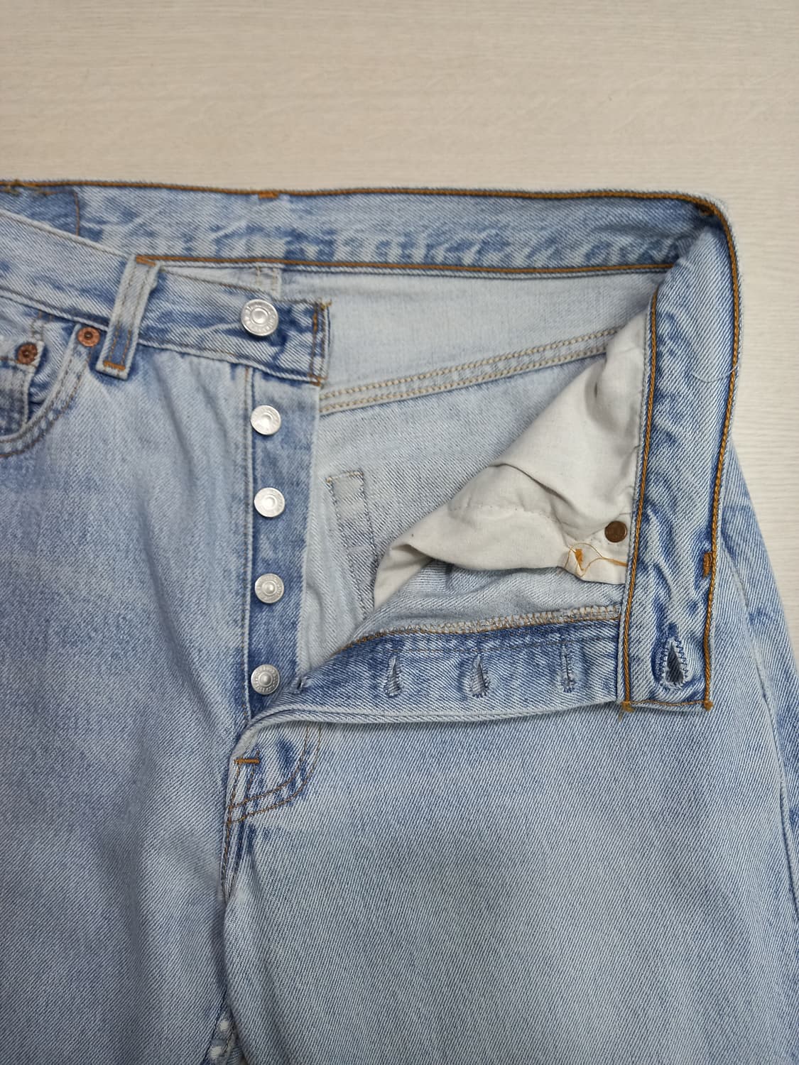 31 90's 리바이스501 여성용 일자진 연청 31-474 상품이미지6