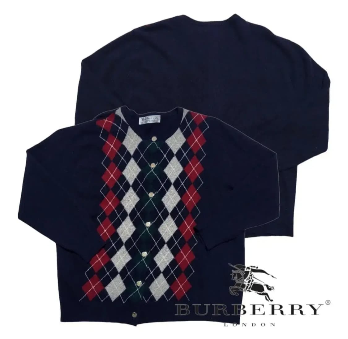 (55-66) 버버리 체크가디건 버버리가디건 버버리니트 버버리금장 상품이미지1