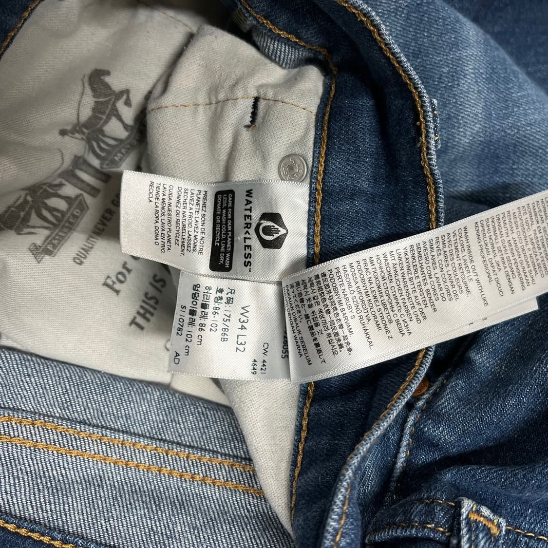 [W34] 리바이스 514 슬림 스트레이트 데님팬츠 청바지 상품이미지6