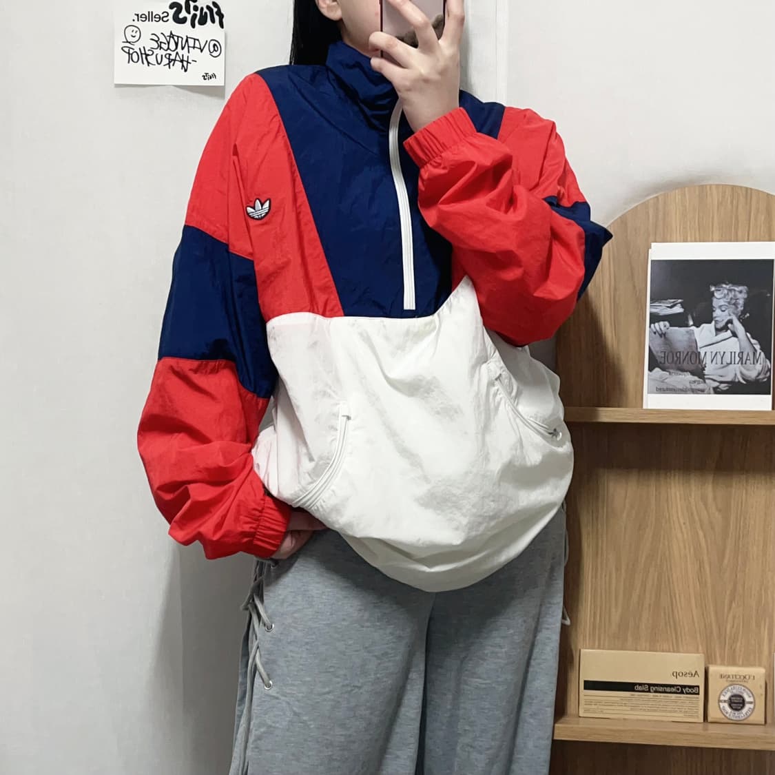 [정품] 아디다스 올드스쿨 트레포일 아노락 [ M ] 상품이미지1