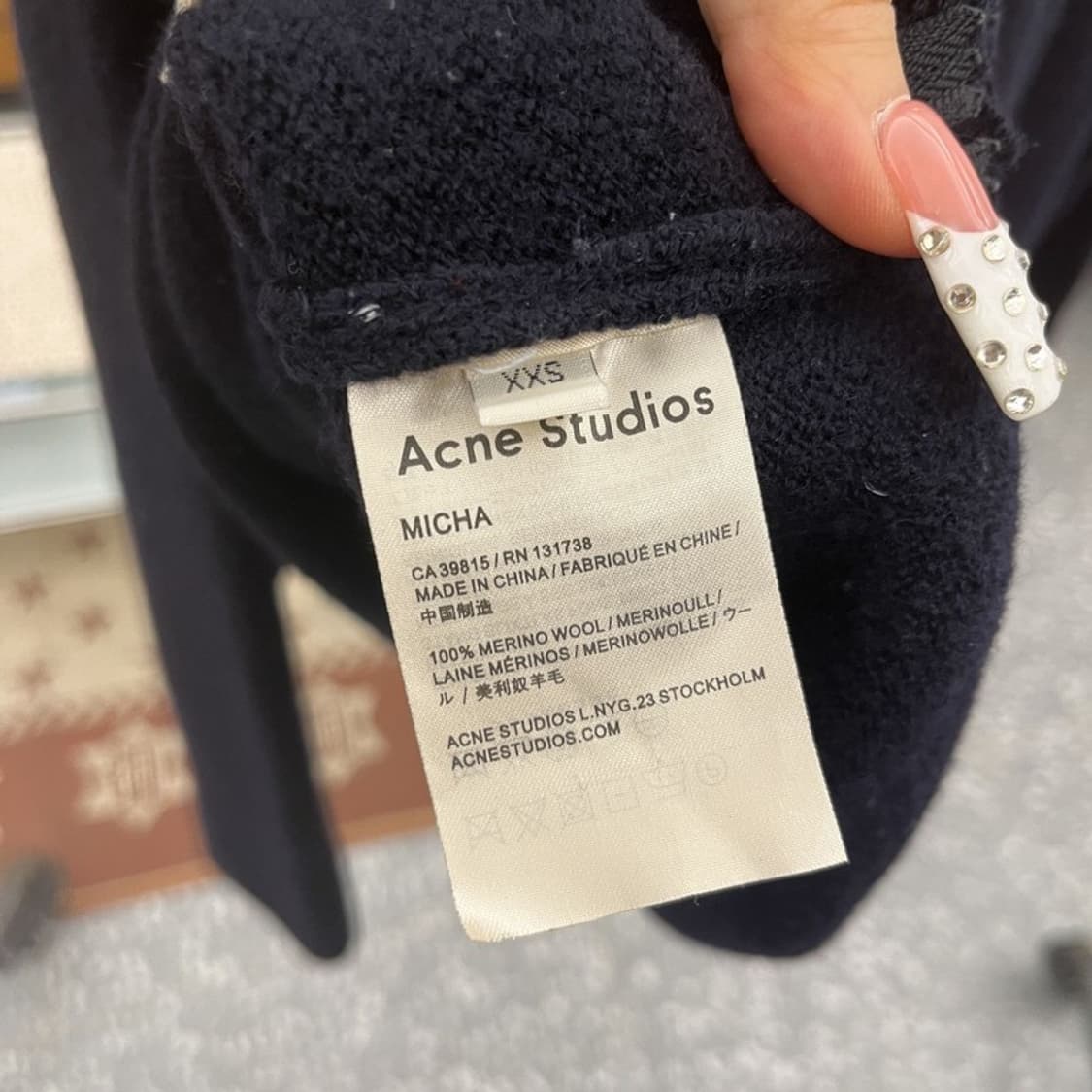 아크네스튜디오 모던 캐주얼 사이드지퍼 울 니트 XXS C10426 상품이미지6