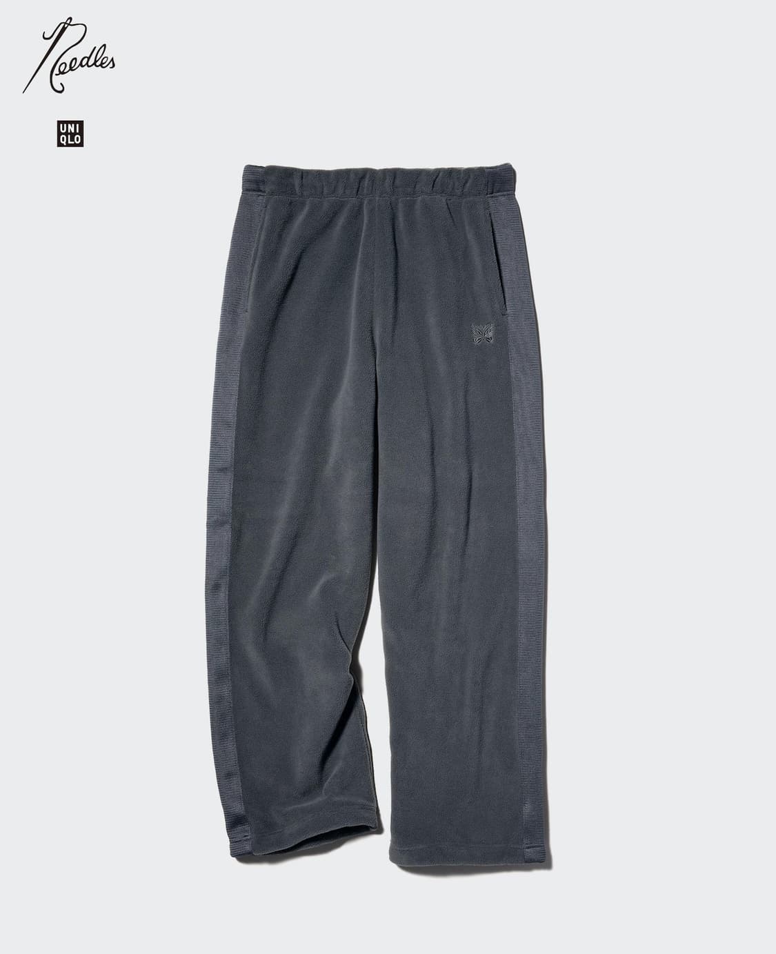 유니클로 x 니들스 플리스 와이드 팬츠 다크 그레이 M 상품이미지1