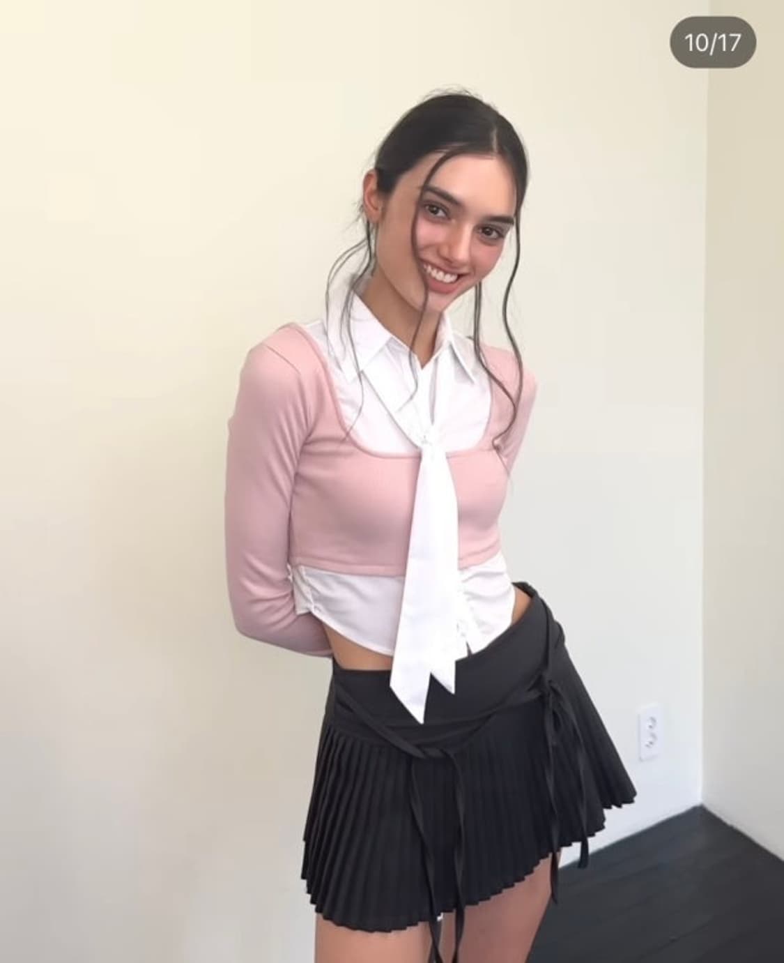 페인오어플레져 에블린 셔츠 탑 핑크 S 상품이미지1