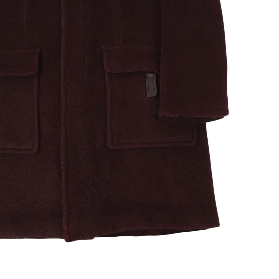 프라다 다크브라운 레더 스트랩 빅포켓 버진울 싱글 코트 상품이미지4