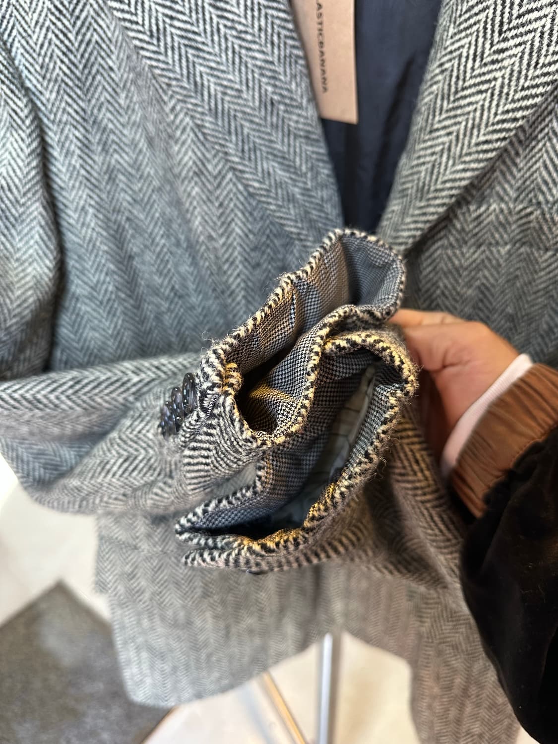 90s 폴로 랄프로렌 해리스 트위드 헤링본 자켓 made in usa 상품이미지6