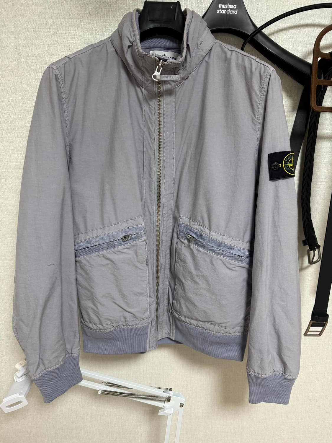 스톤아일랜드 라이트 코튼 나일론 트윌 자켓 라벤더 상품이미지1