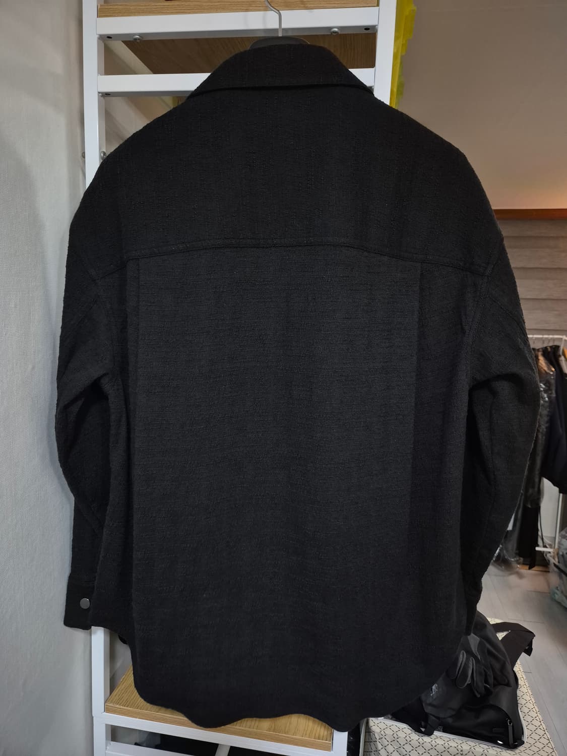 시스템옴므 트위드 셔츠자켓 100 블랙 상품이미지2