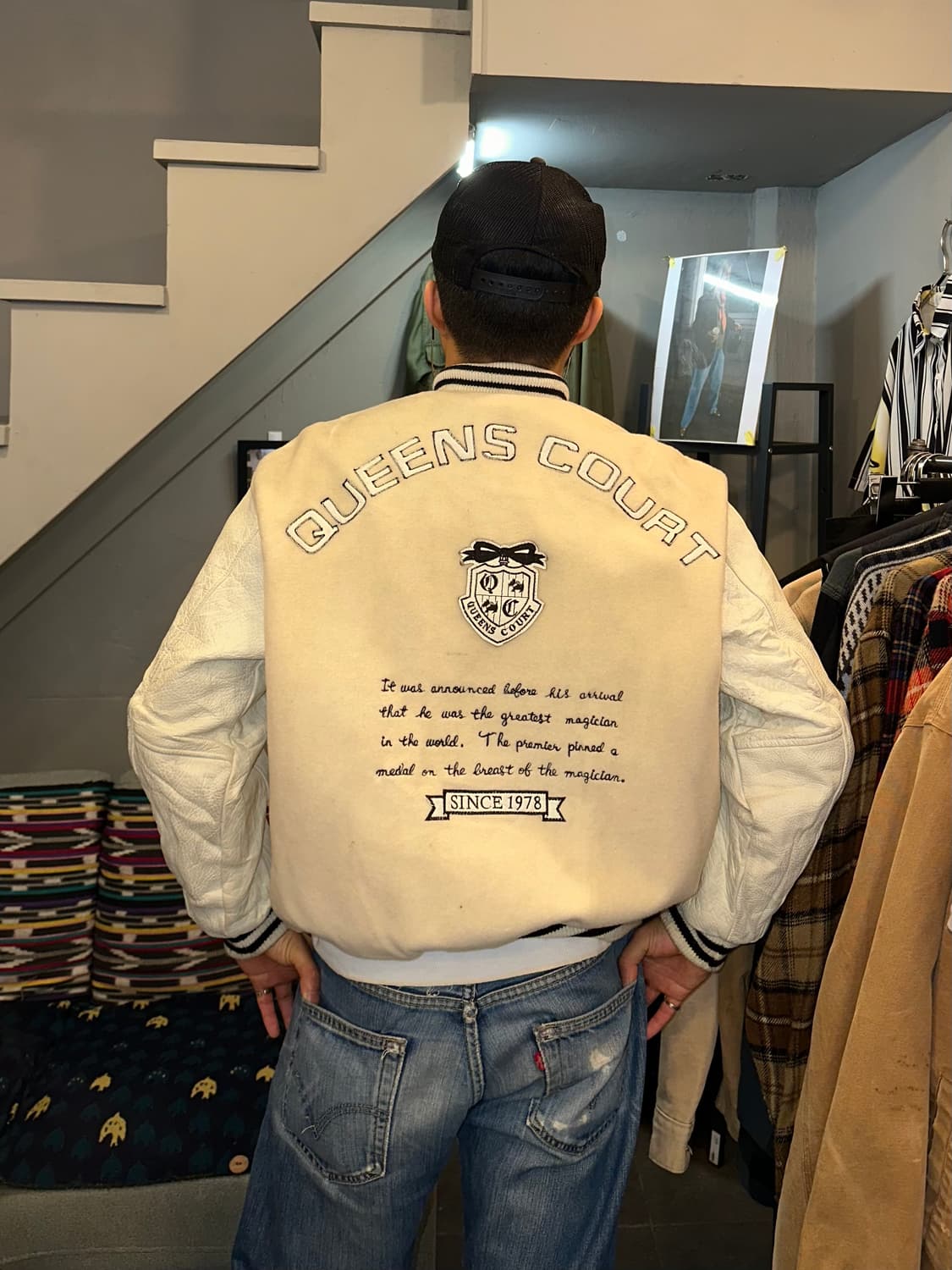90’s Queens Court patch varsity jacket 상품이미지1