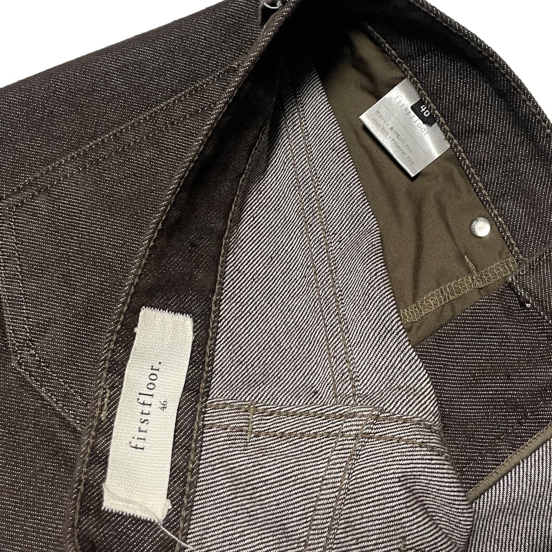 퍼스트플로어 브라운 데님 팬츠 상품이미지5