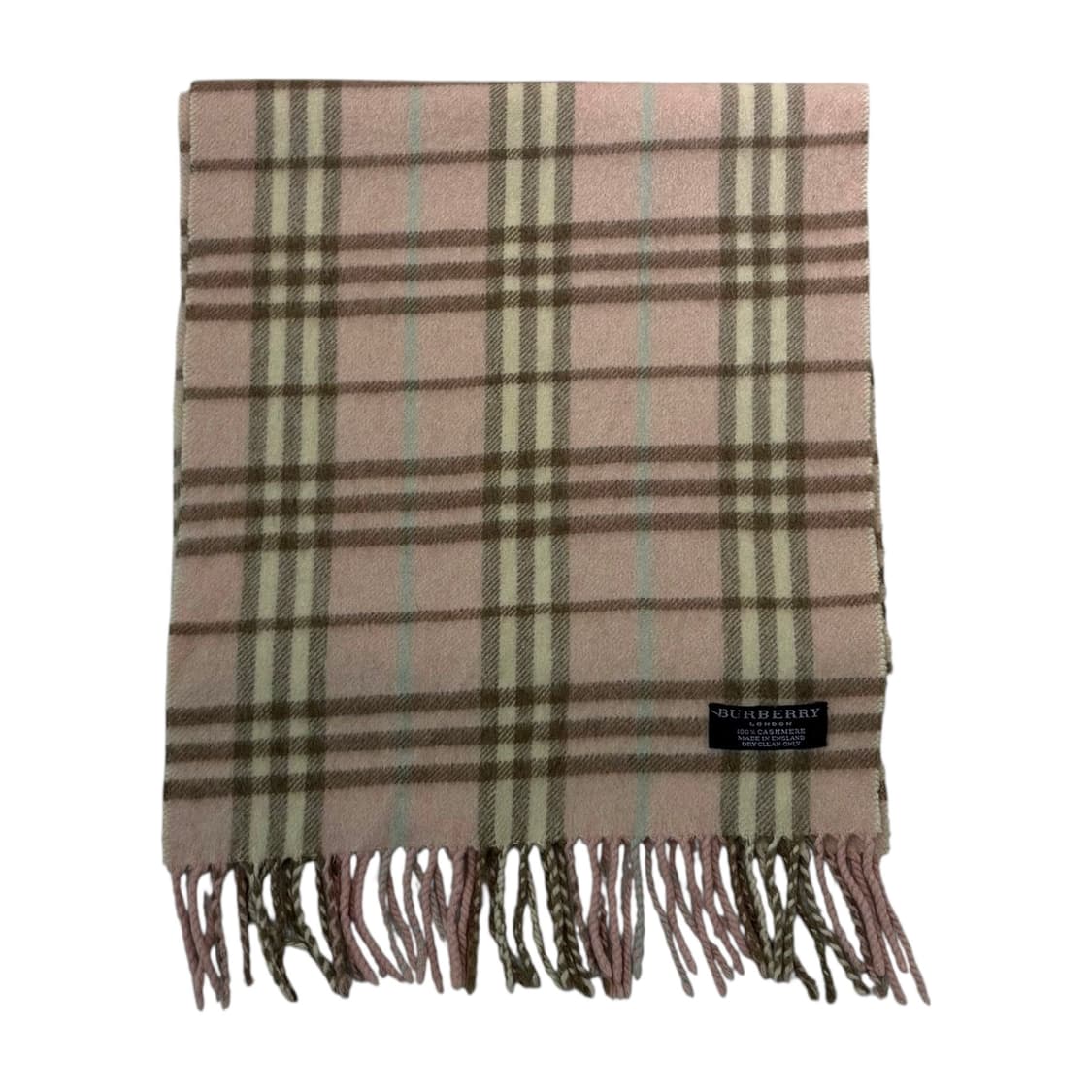 버버리 노바체크 핑크 캐시미어 머플러 상품이미지2