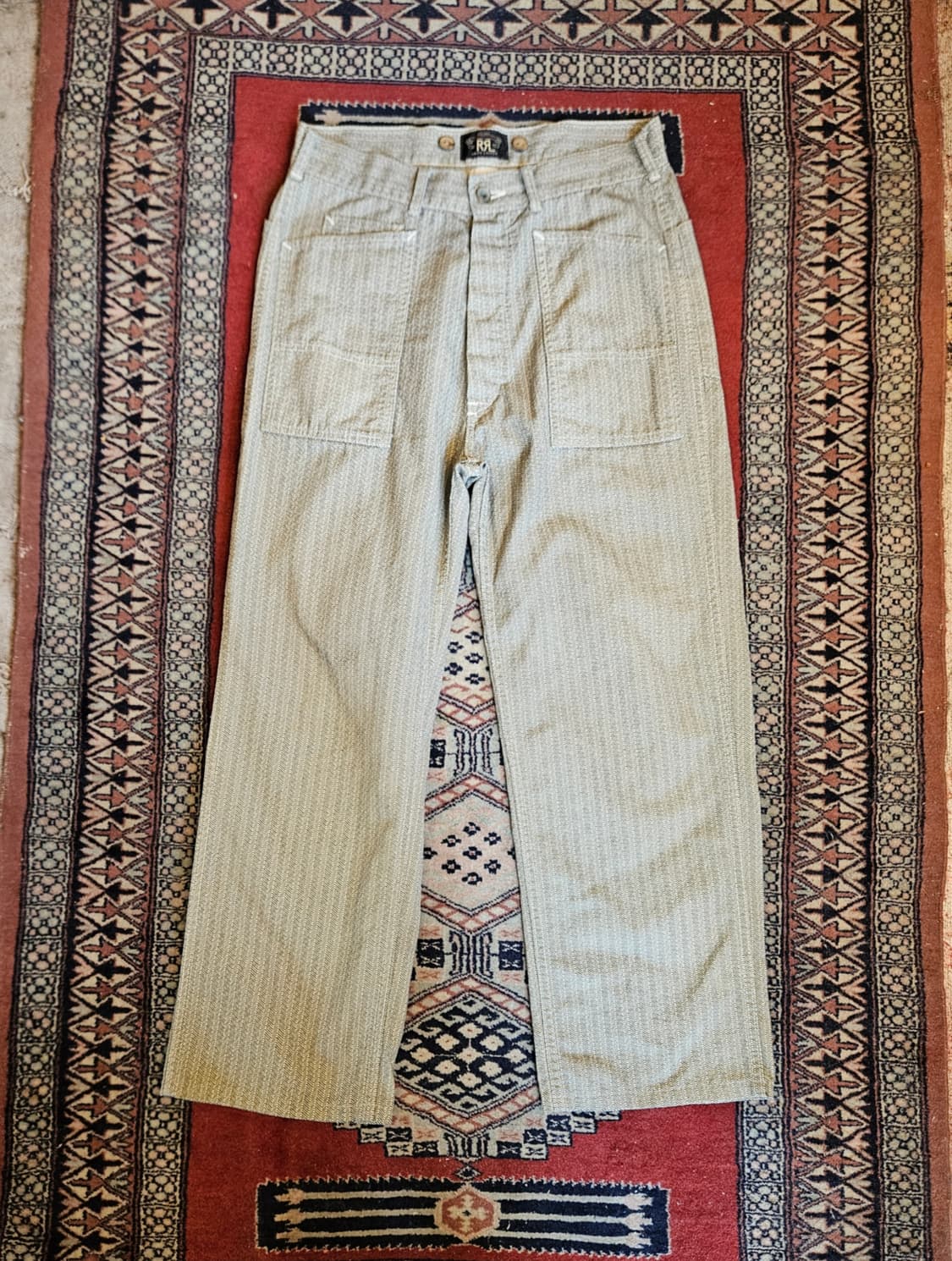 더블알엘 코튼 스트라이프 5포켓 팬츠  상품이미지2