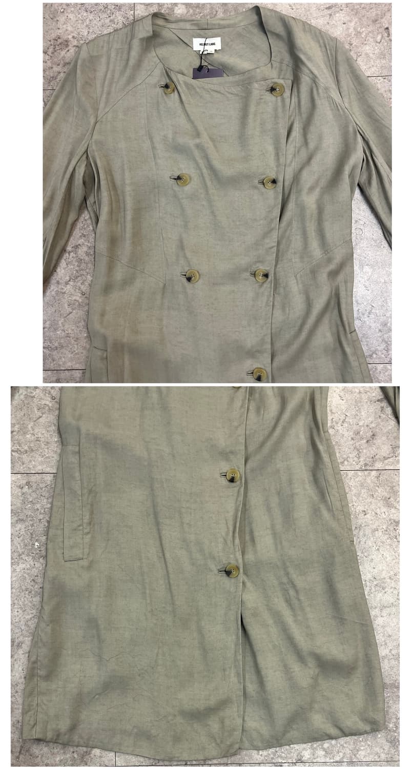 헬무트랭 더블 논카라 코트 베이지 M #csz4059 상품이미지4