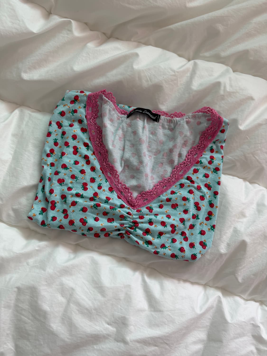 F.E.E.S strawberry lace top mint 상품이미지2