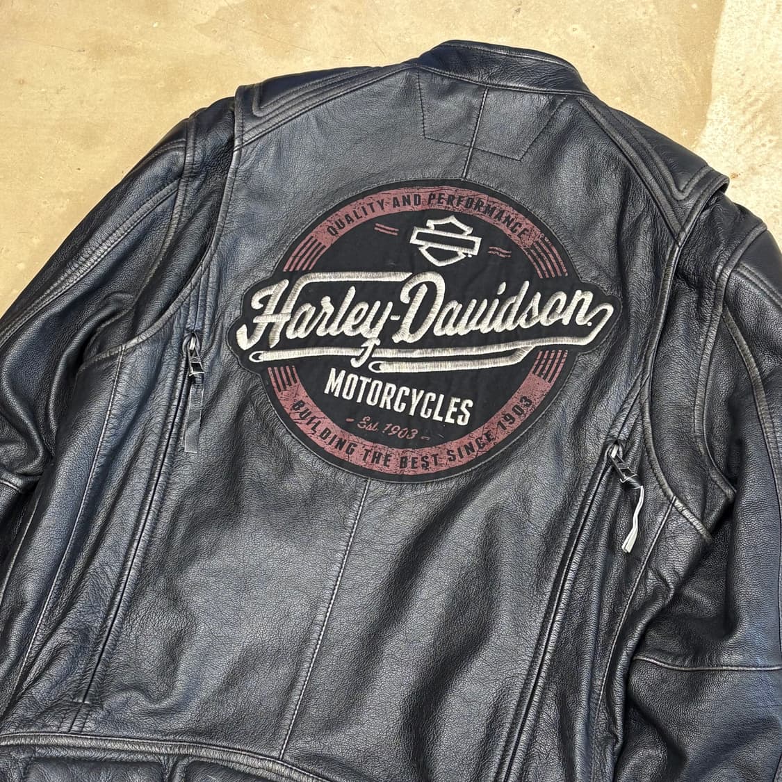 M 할리데이비슨 소가죽 라이더 레더 자켓 상품이미지1
