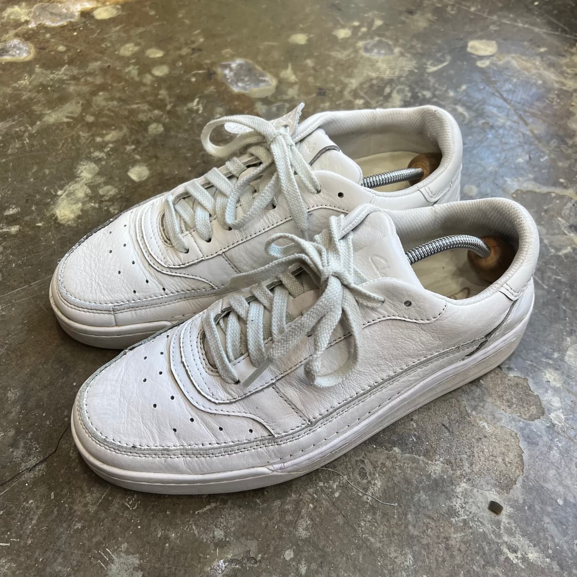 US10) 클락스 화이트 레더 스니커즈 운동화 신발 상품이미지3