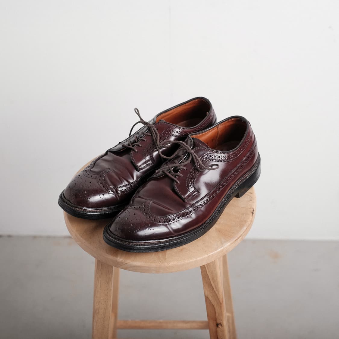 알든 975 9D(270-275)사이즈 버건디 코도반 윙팁 더비 상품이미지2