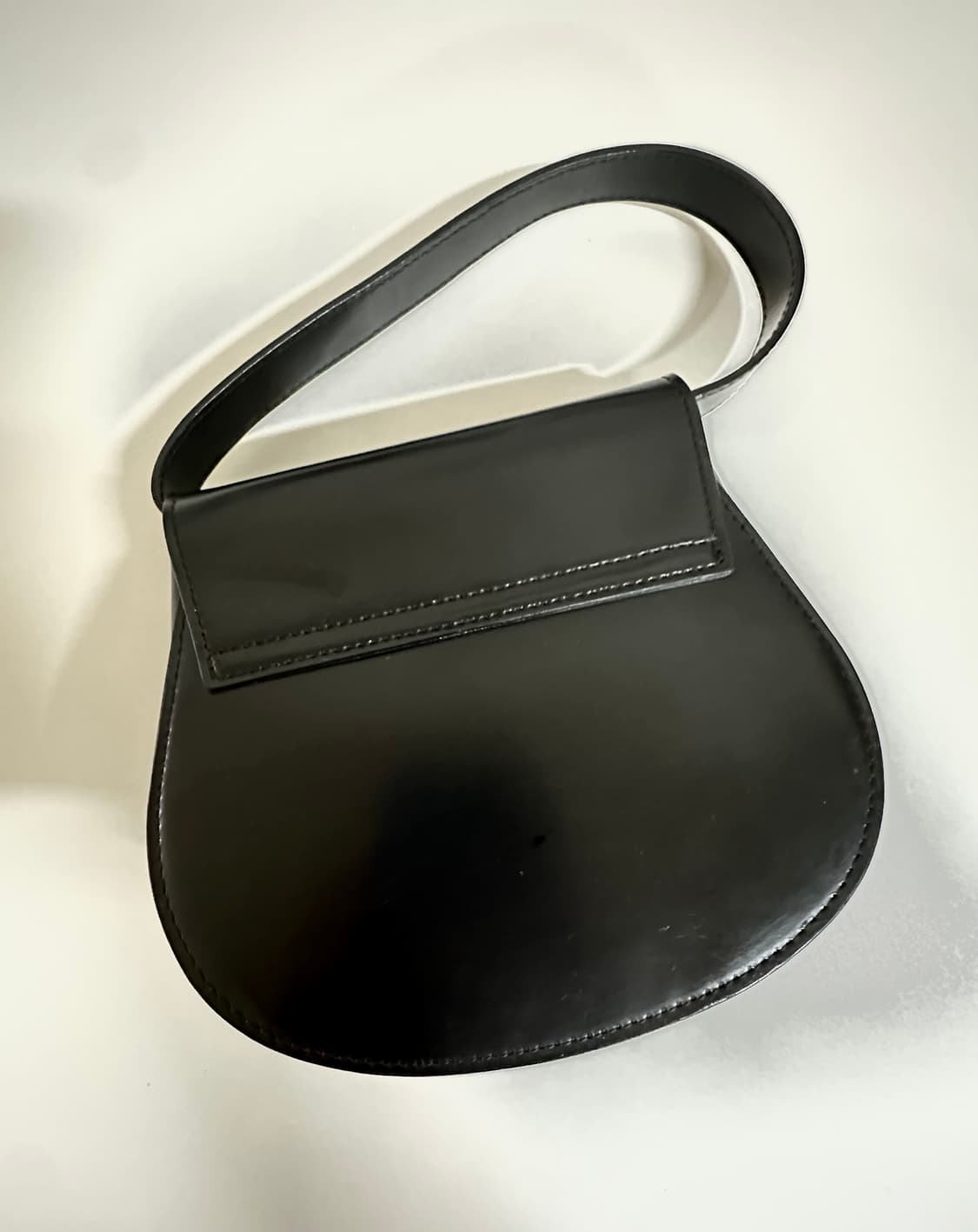 꼼데가르송 폴드 오버탑 미니백 블랙 상품이미지4