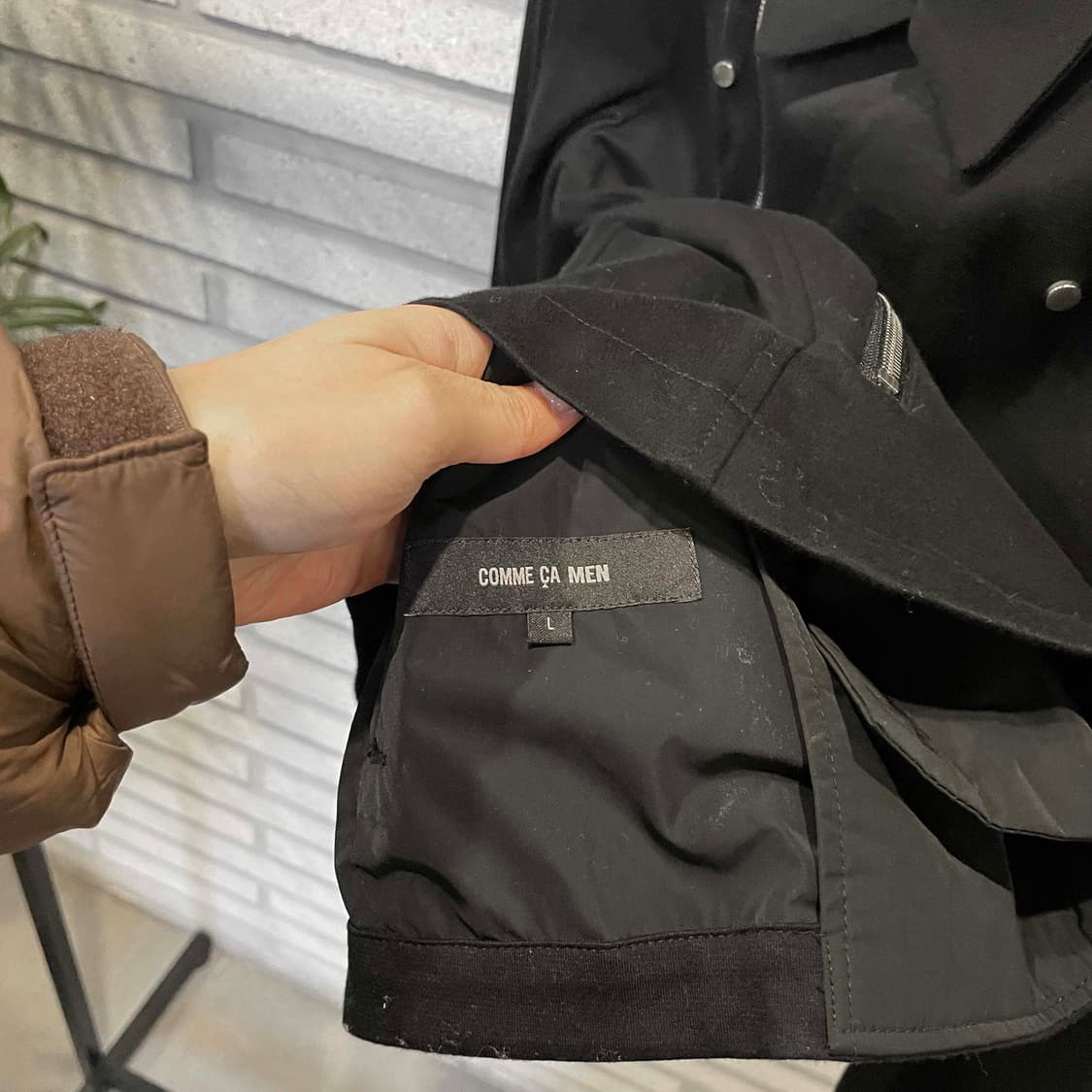 JPN VINTAGE 라이더 자켓 사선 집업 투포켓 디테일 블랙 상품이미지6