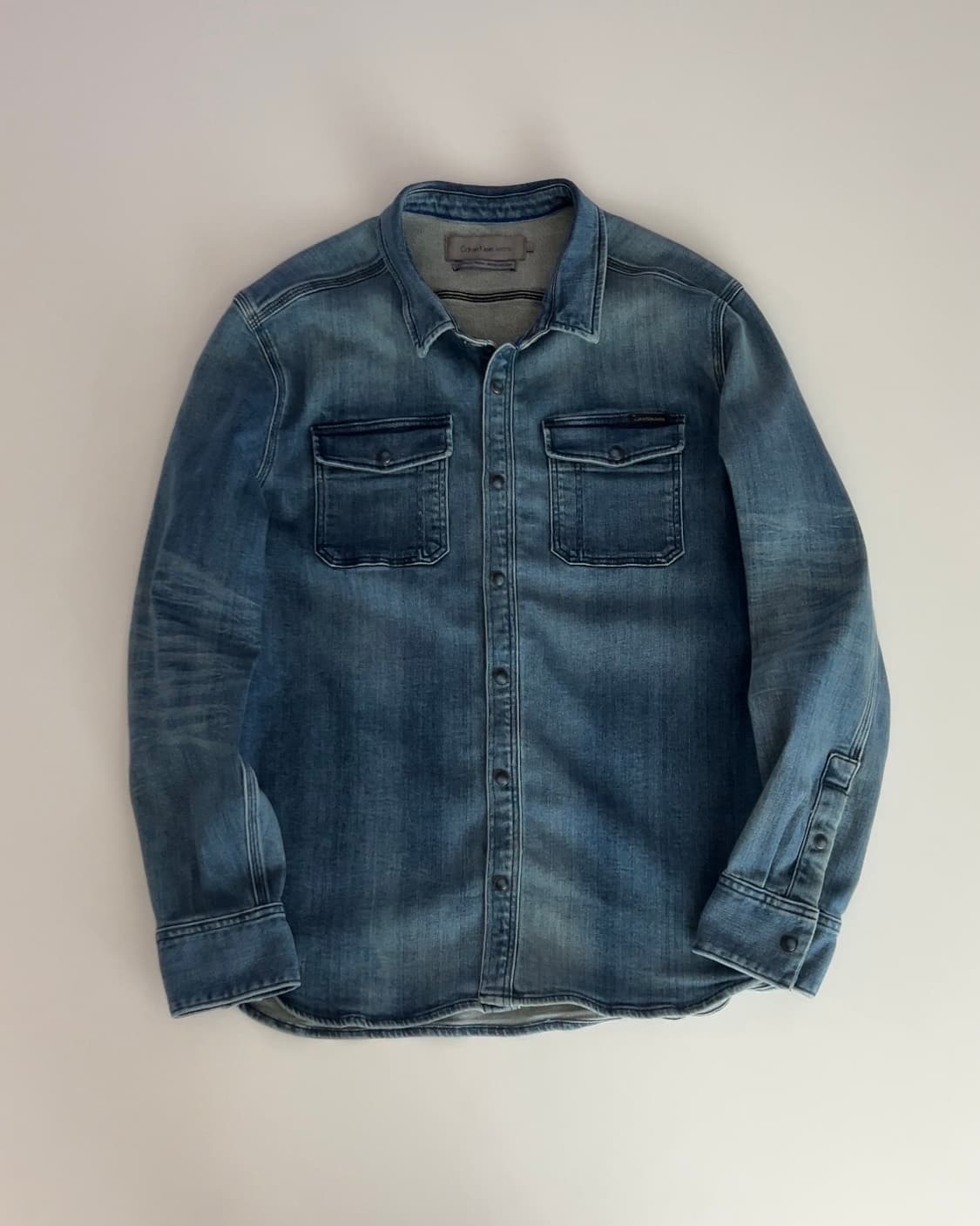 캘빈클라인 투포켓 데님 웨스턴 셔츠 L 상품이미지1