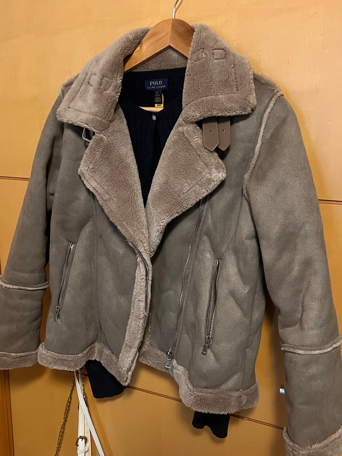 스웨이드 무스탕 브라운 상품이미지1