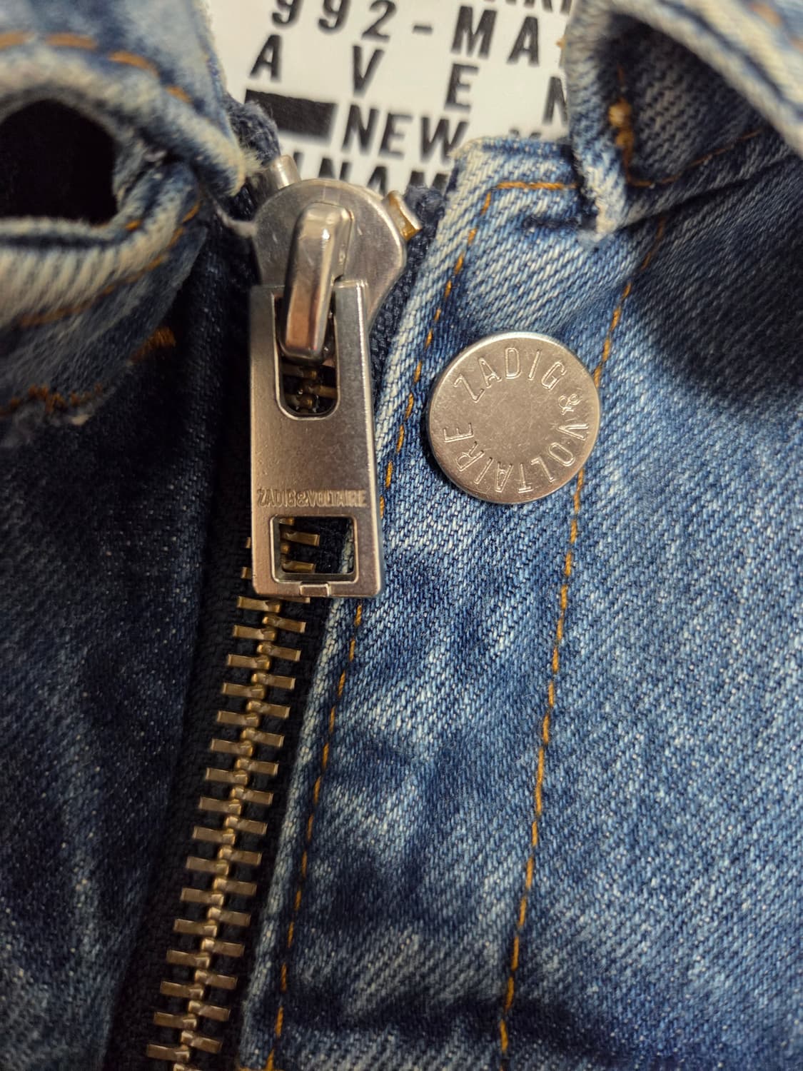 쟈딕앤볼테르 엔젤 윙 스켈레톤 자수 데님 자켓 상품이미지8