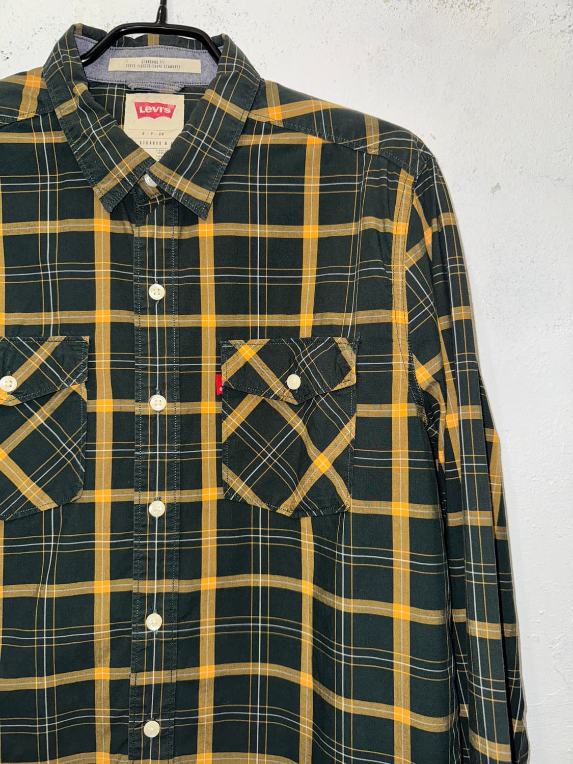 LEVIS 리바이스 카키 체크 셔츠(S) 상품이미지4