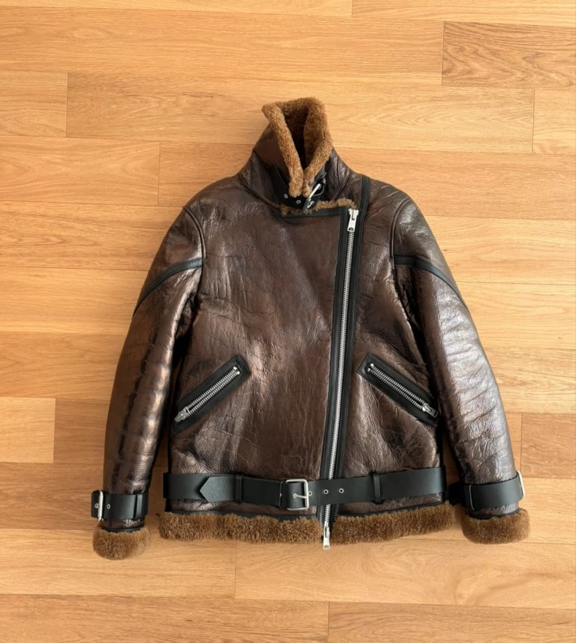 올세인츠 시어링 오버서이즈  무스탕 자켓 M 상품이미지2