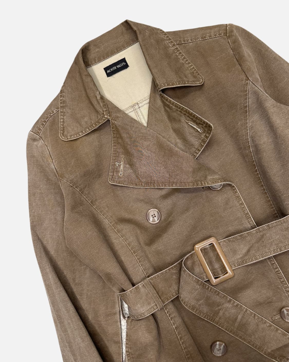 washed beige belted jacket 상품이미지3