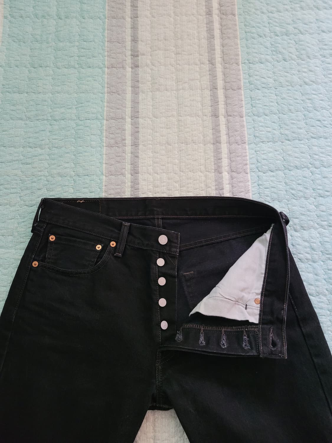 리바이스 501 오리지널 레귤러스트레이트 빈티지블랙진 32사이즈 상품이미지2