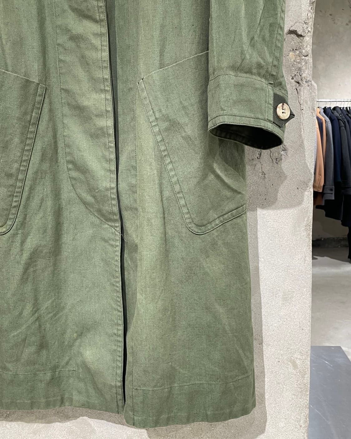 이자벨 마랑 에뚜왈 그린 히든 버튼 코튼 코트 상품이미지5