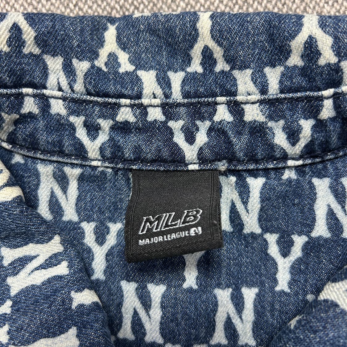 MLB 양키스 모노그램 데님셔츠(L) 상품이미지2