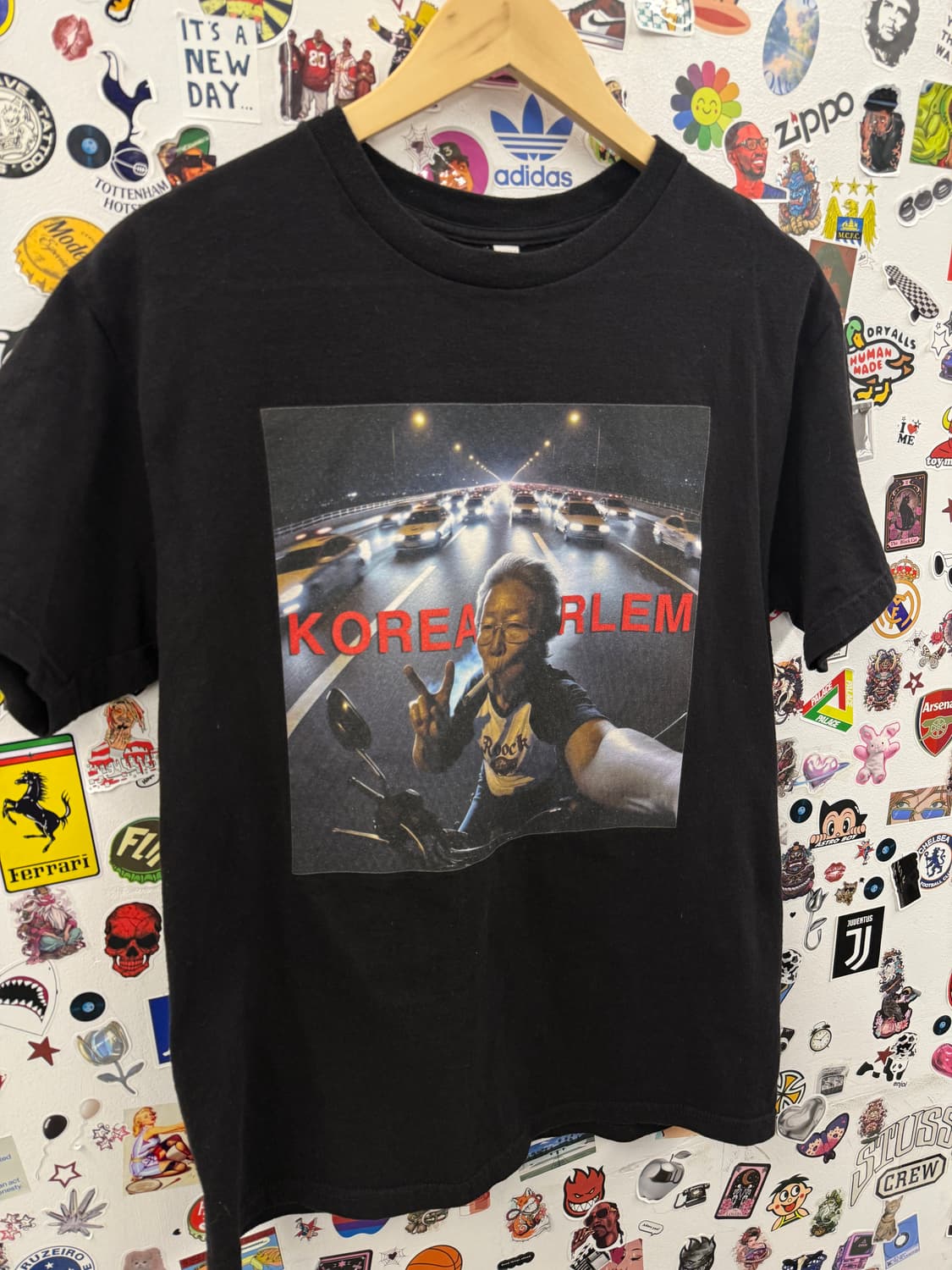 빈티지 코리안 프린팅 블랙 티셔츠 L 추천 상품이미지4