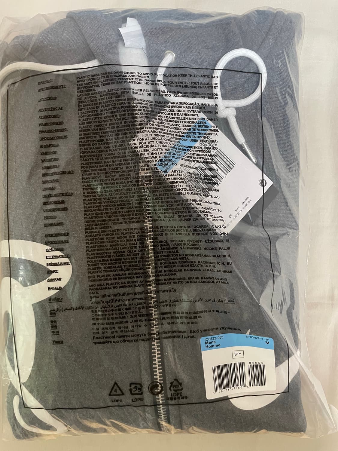 나이키 x 시나 솔로 스우시 플리스 풀집 후드 차콜 헤더 (IQ0533- 상품이미지4