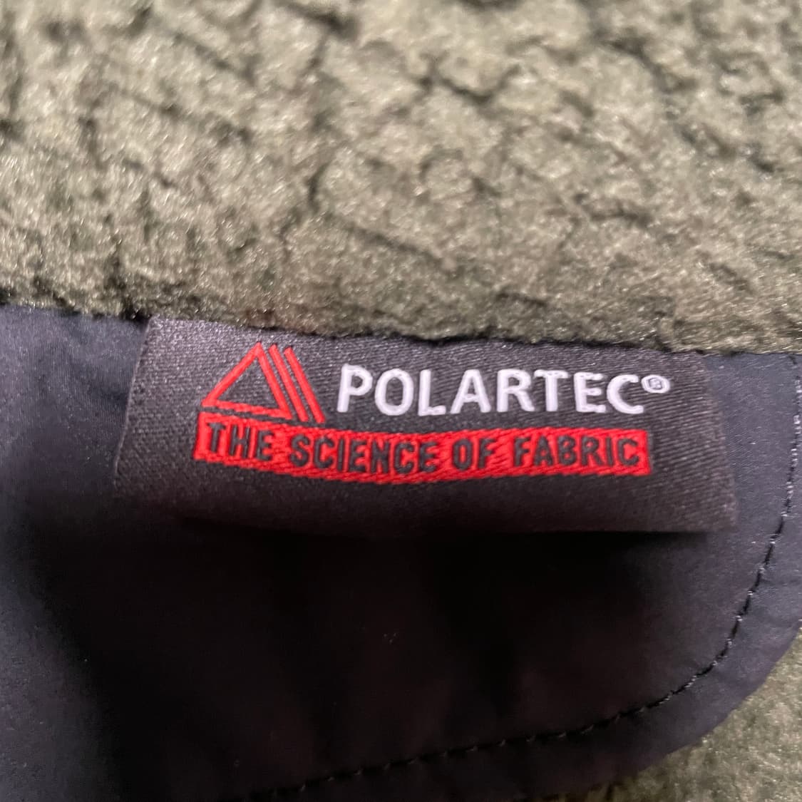 [S] 21AW 꼼데가르송 옴므 폴라텍 카키 코트 상품이미지4