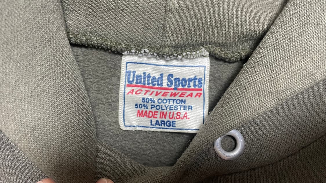 USA  90s 빈티지유나이티드 스포츠 카키 빈티지 후디 상품이미지5