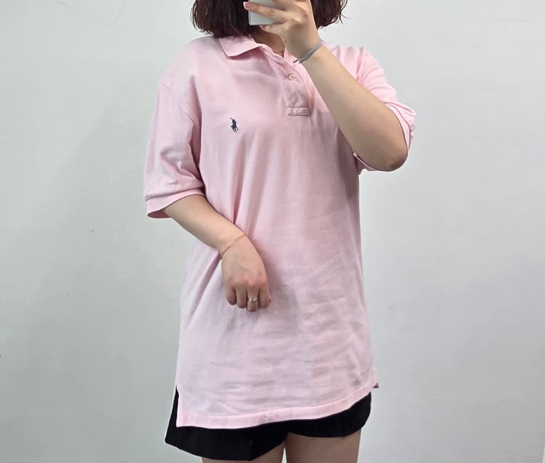 [프립]폴로 랄프로렌 클래식 핏 카라티 (연핑크)  상품이미지1