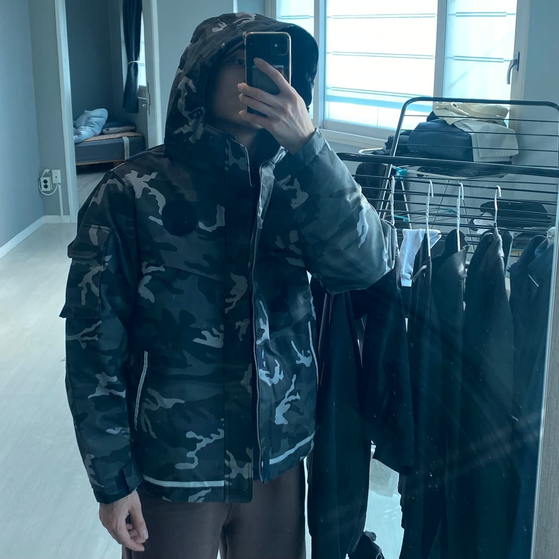 카모 밀리터리 야상 자켓 XL 상품이미지8