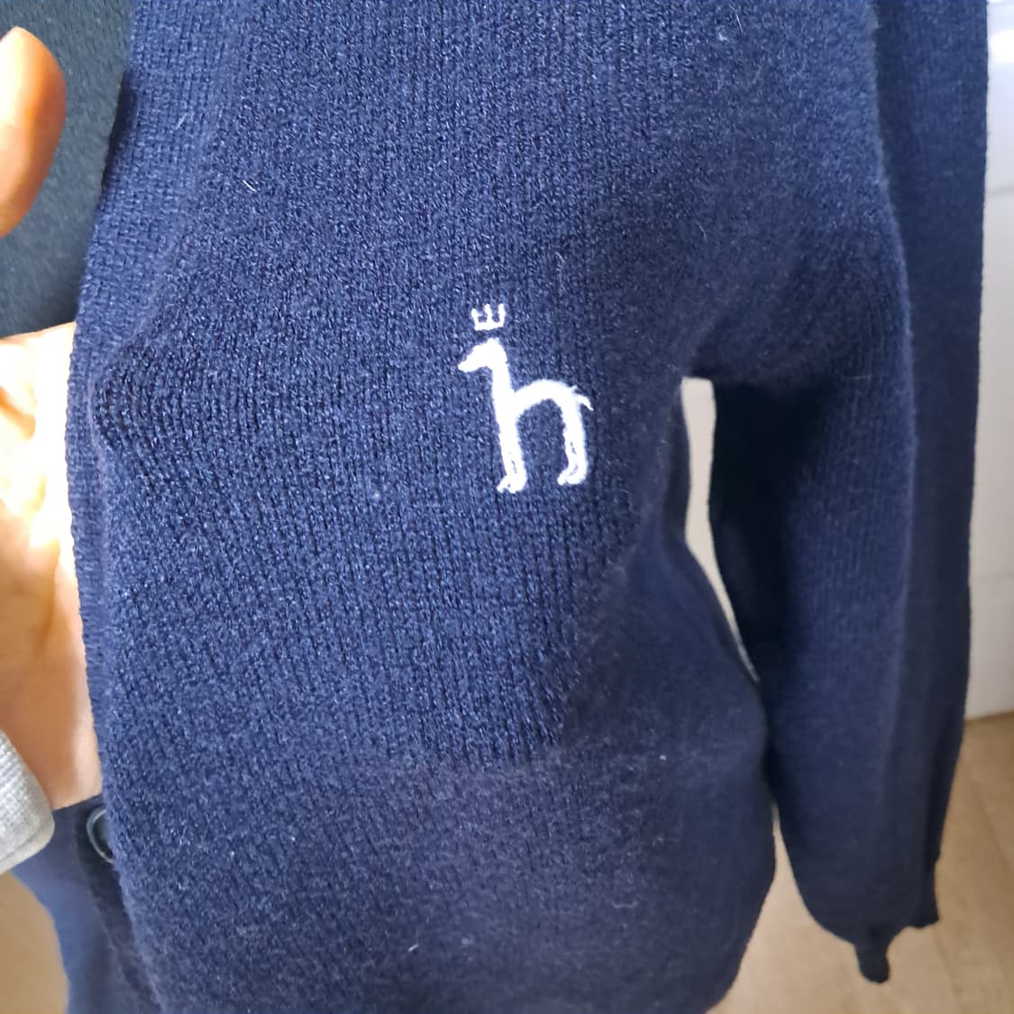 헤지스 골프 카카오 남성 네이비 가디건 100~날씬105 상품이미지6