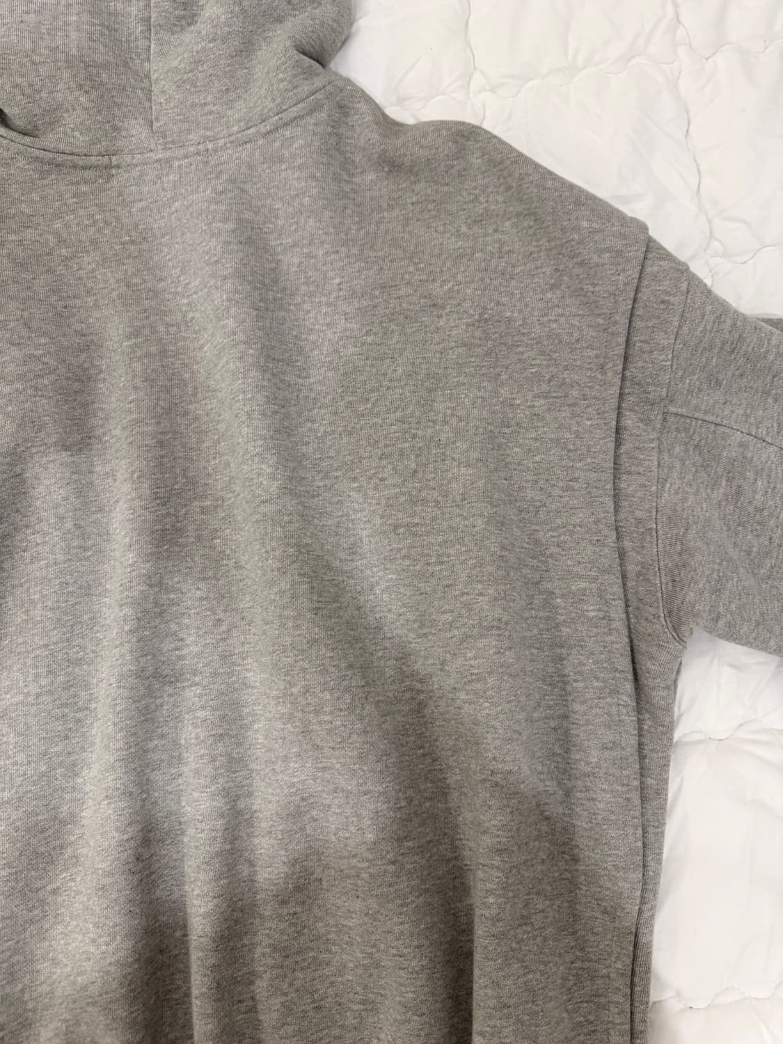 비이커 숏후드집업 멜란지그레이 상품이미지5